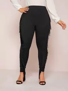 NU&NOW Quần lót kích thước lớn mép màu trơn màu đen Glamorous - màu đen - Xem 4