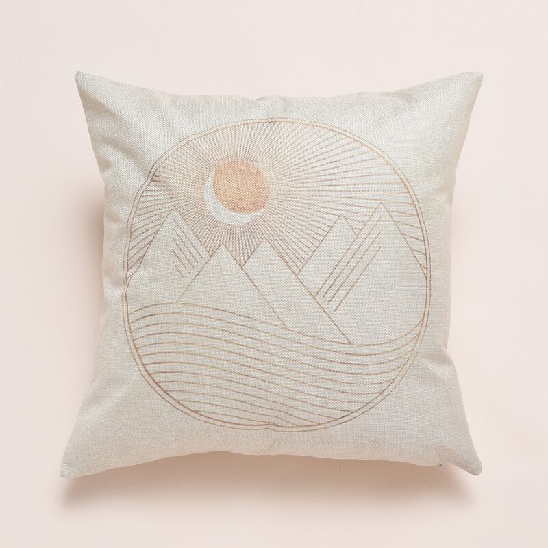 

Simple Sunrise Print Cushion Cover, White
