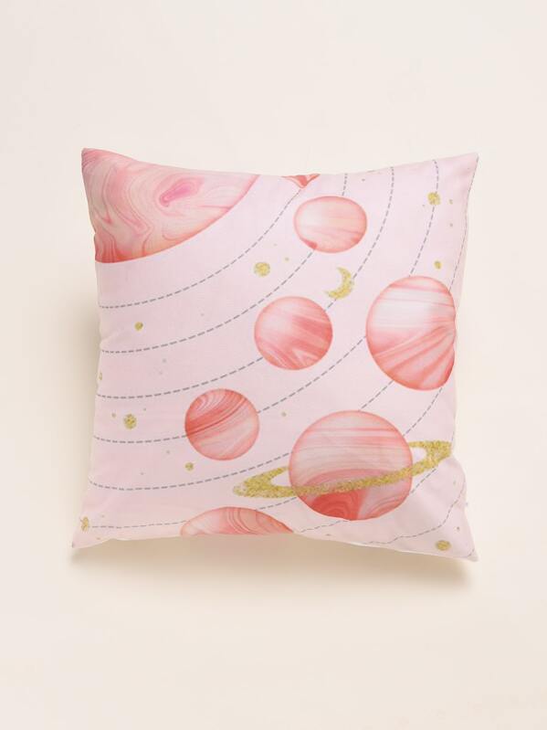 

Planet Print Cushion Cover, Pink