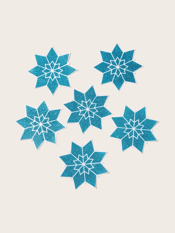 

3pairs Snowflake Pattern Nipple Cover, Blue