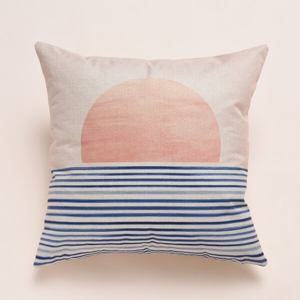 

Abstract Sea Sunrise Print Cushion Cover, Multicolor