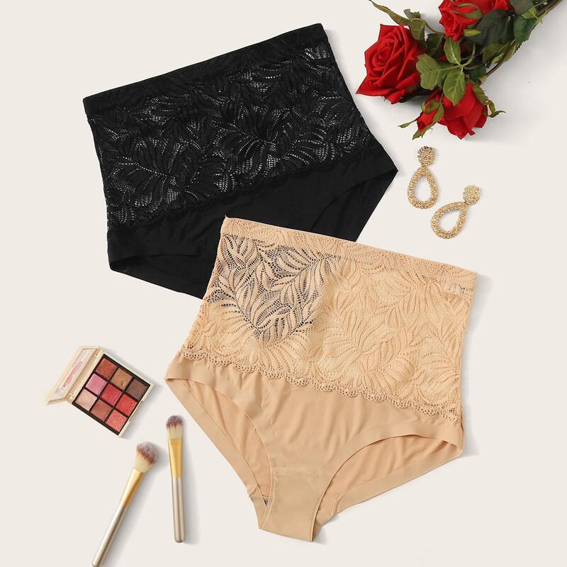 

2pack Lace Insert Panty Set, Multicolor
