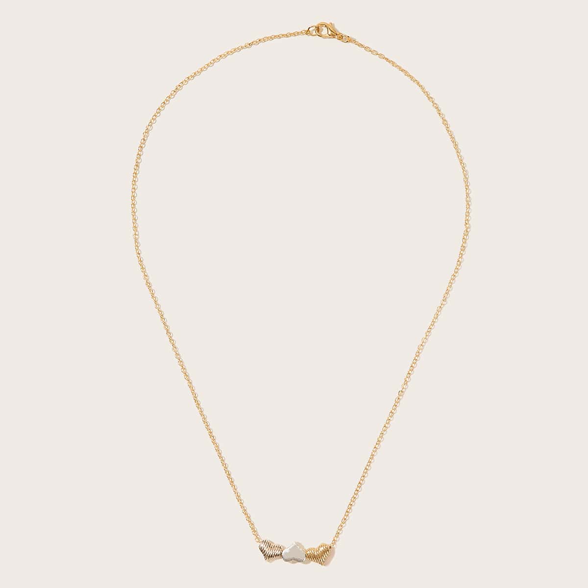 

1pc Heart Pendant Necklace, Gold