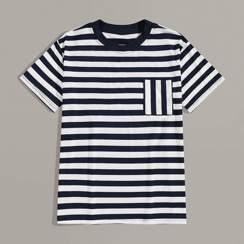 

Guys Pocket Front Stripe Tee, Multicolor