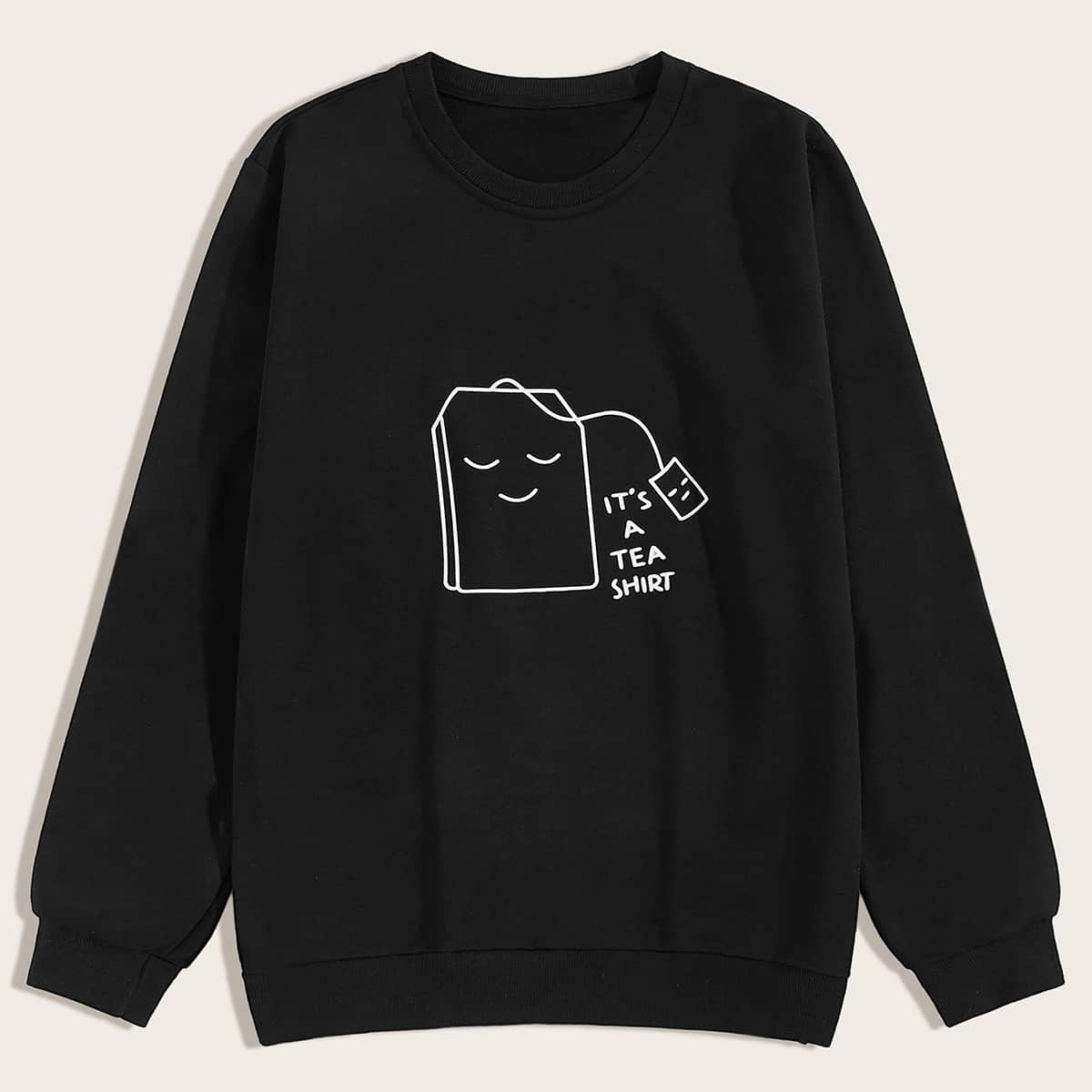 

Guys Letter Graphic Sweatshirt, Black