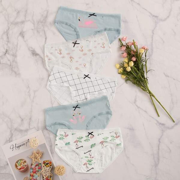 

5pack Mixed Print Panty Set