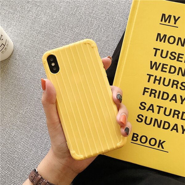 

1pc Solid Color Soft iPhone Case, Yellow