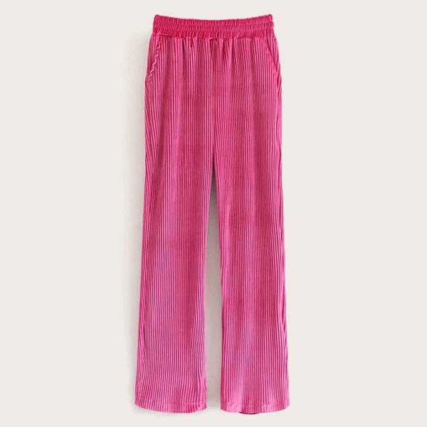 

Neon Pink Corduroy Straight Pants