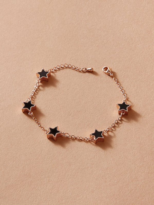 

1pc Star Charm Chain Bracelet, Multicolor