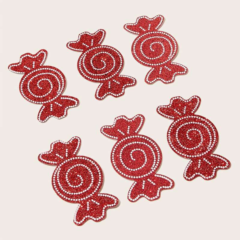 

3pairs Candy Shaped Nipple Cover, Red