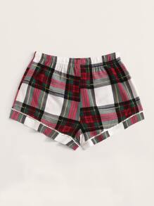 格纹睡衣短裤 - 彩色 - 查看 2