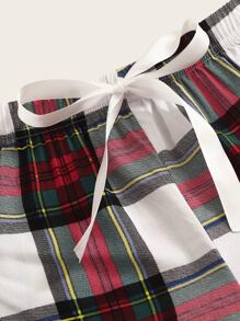 格纹睡衣短裤 - 彩色 - 查看 4