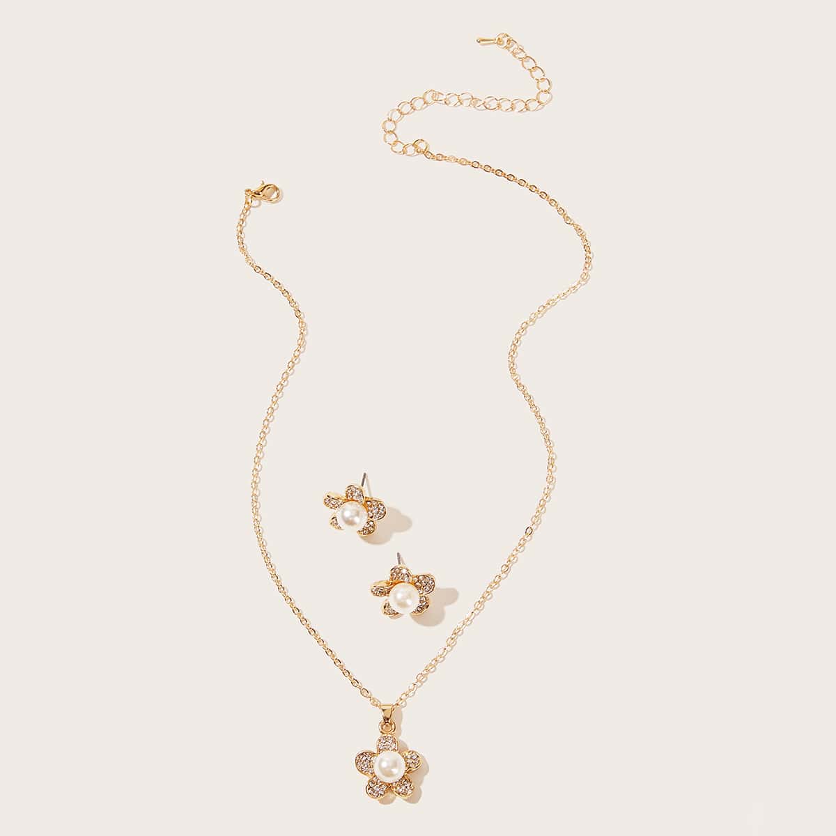 

1pair Flower Earrings & 1pc Necklace