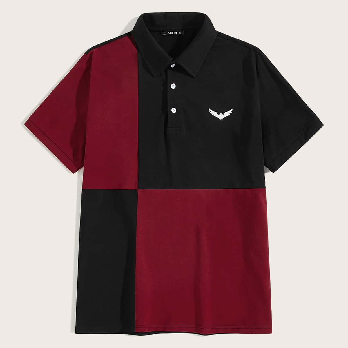 

Guys Two Tone Bird Print Polo Shirt, Multicolor