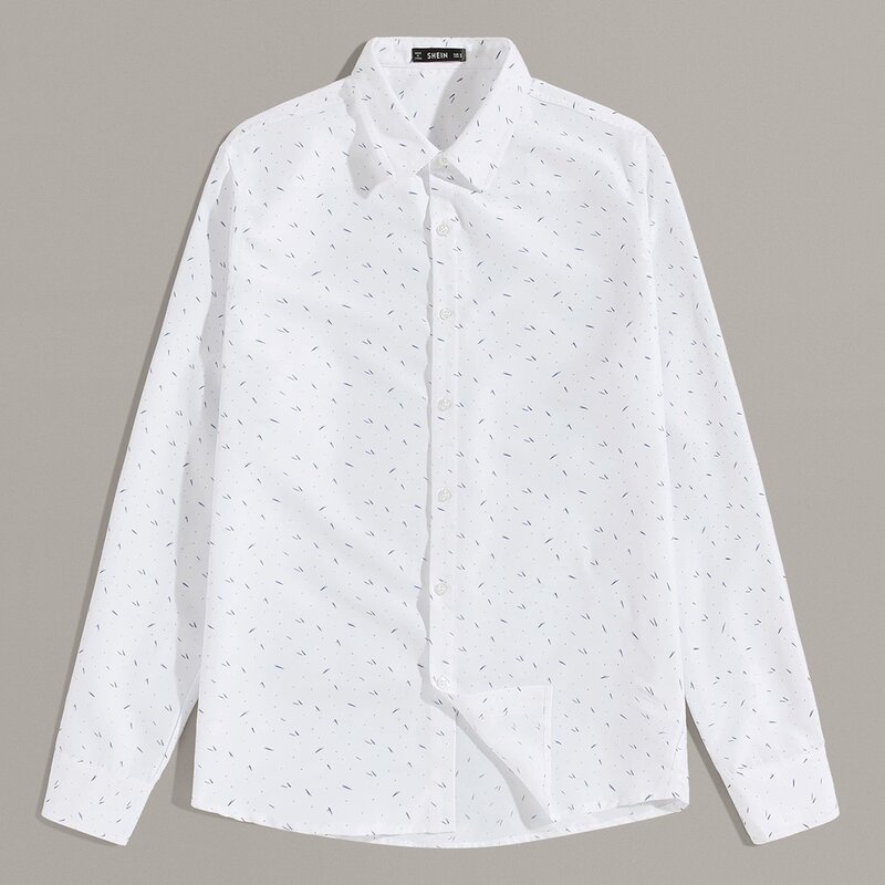 

Guys Allover Print Shirt, White