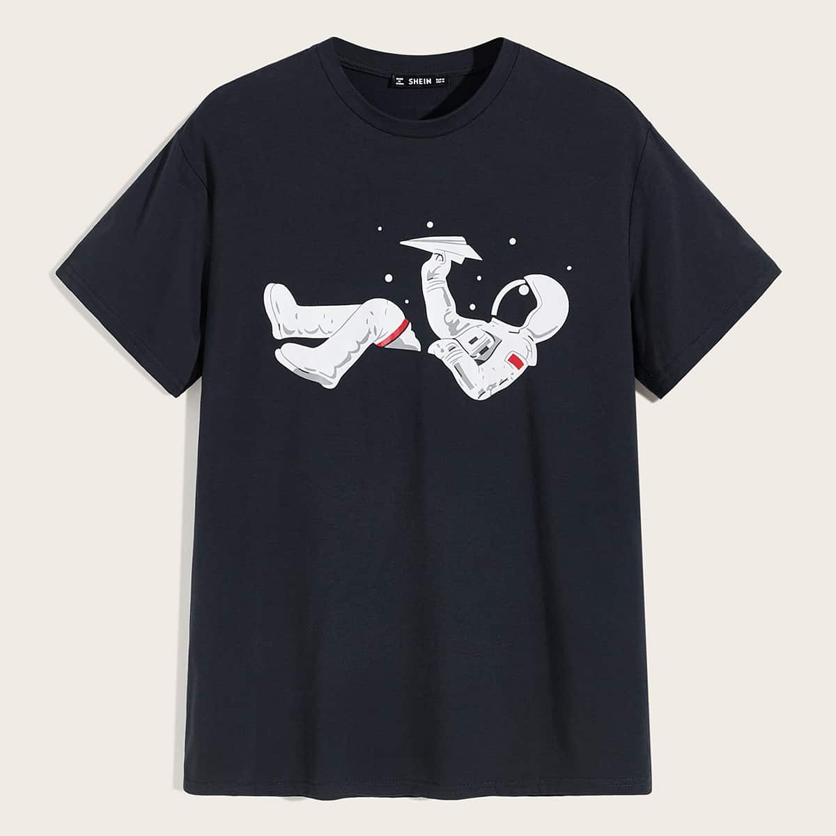 

Guys Figure Print Tee, Navy blue
