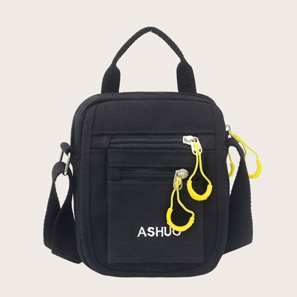 

Kids Letter Graphic Embroidery Crossbody Bag