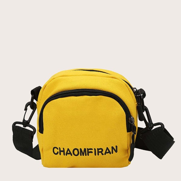 

Kids Letter Graphic Adjustable Strap Bag