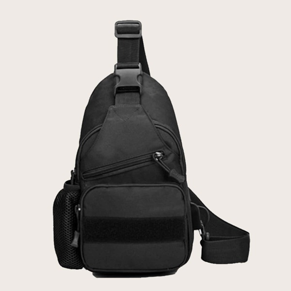 

Men Solid Buckle Front Zip Up Bum Bag