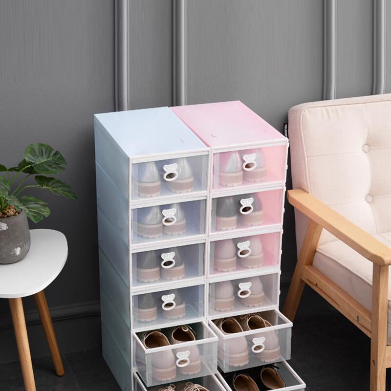 

1pc Drawer Design Shoes Storage Box, Multicolor