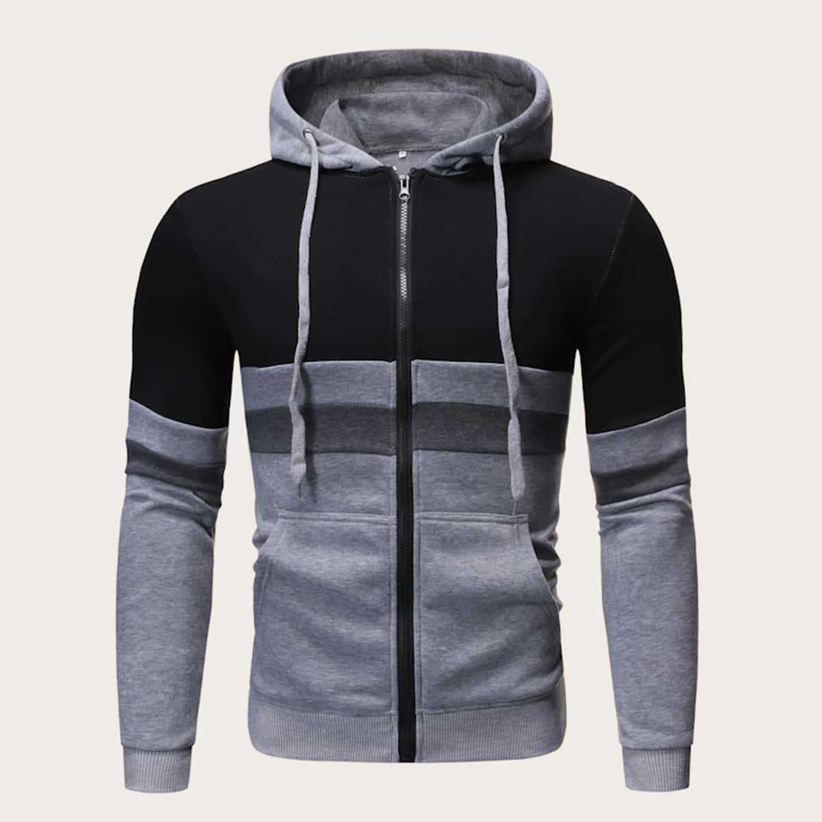 

Guys Cut And Sew Drawstring Hoodie, Multicolor