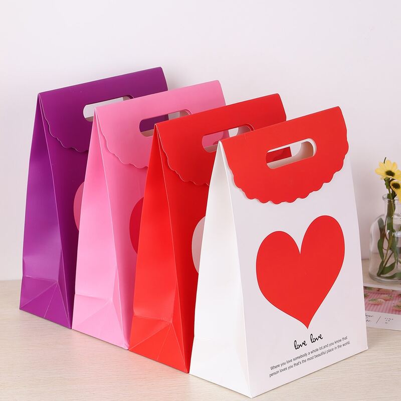

1pc Random Heart Hollow Storage Bag, Multicolor