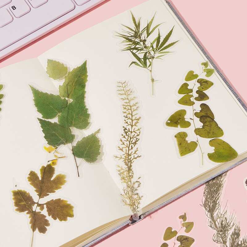 

20pcs Plant Leaf Print Sticker