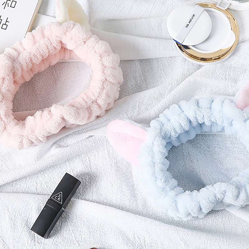 

1pc Bathroom Plush Headband, Multicolor