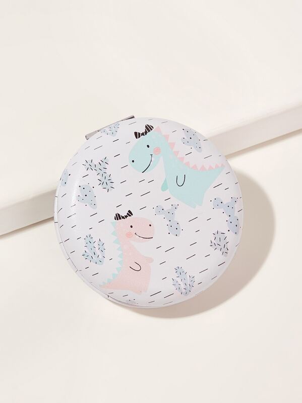 

Dinosaur Pattern Round Mirror, Multicolor