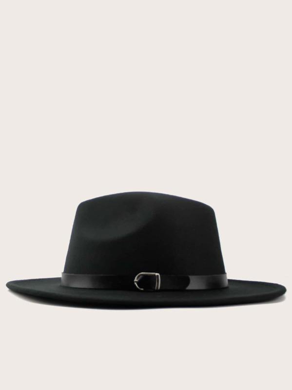 

Men Band Decor Floppy Hat, Black