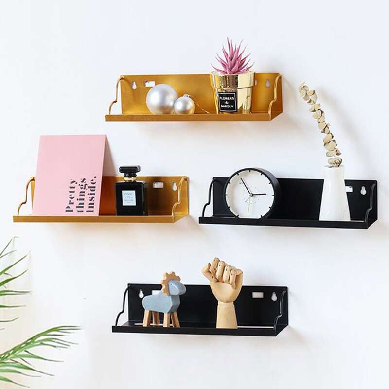 

1pc Floating Shelf Wall Mounted Storage Rack, Multicolor