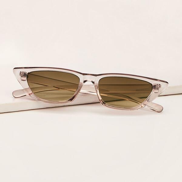 

Transparent Cat Eye Sunglasses, Brown