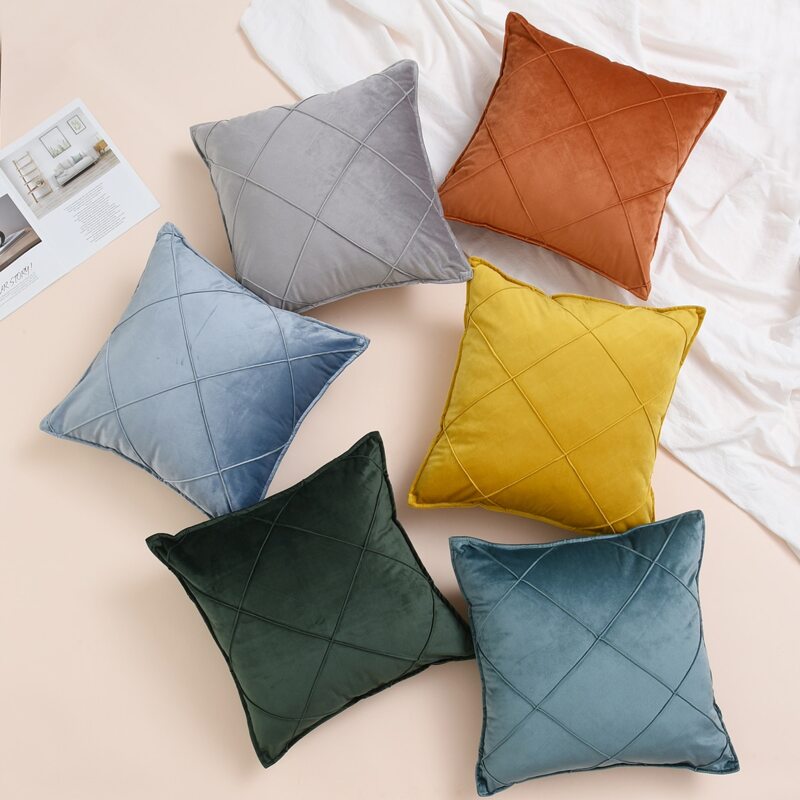 

1pc Solid Color Cushion Cover, Multicolor