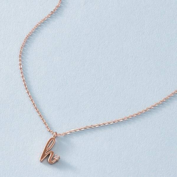 

1pc Letter Pendant Necklace, Gold
