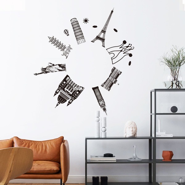 

World Famous Building Print Wall Sticker