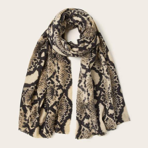 

Snakeskin Pattern Scarf, Multicolor