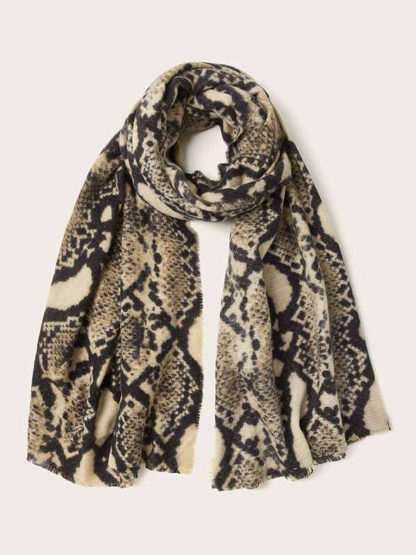 

Snakeskin Pattern Scarf, Multicolor