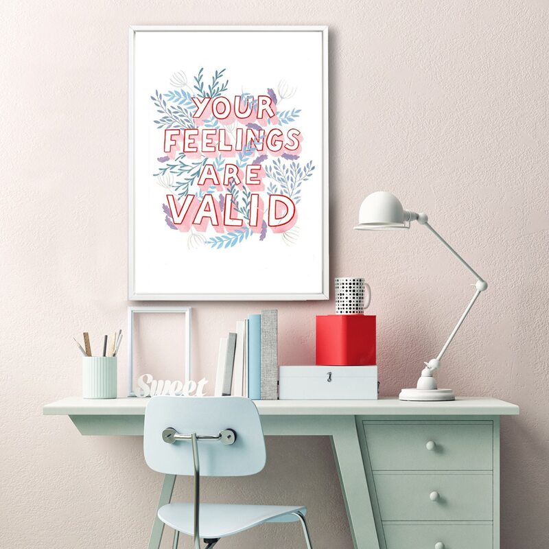 

Slogan & Leaf Wall Art Print Without Frame