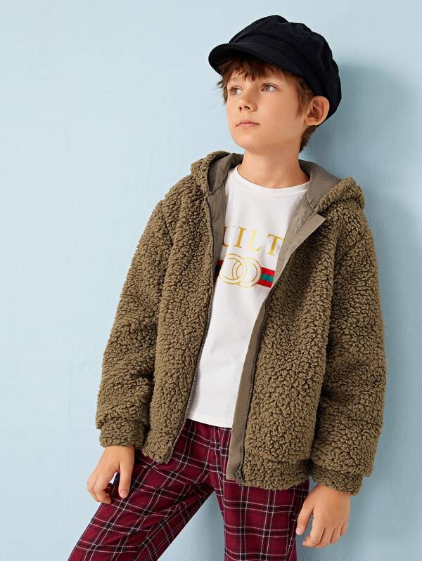 Teddy coat boys clearance