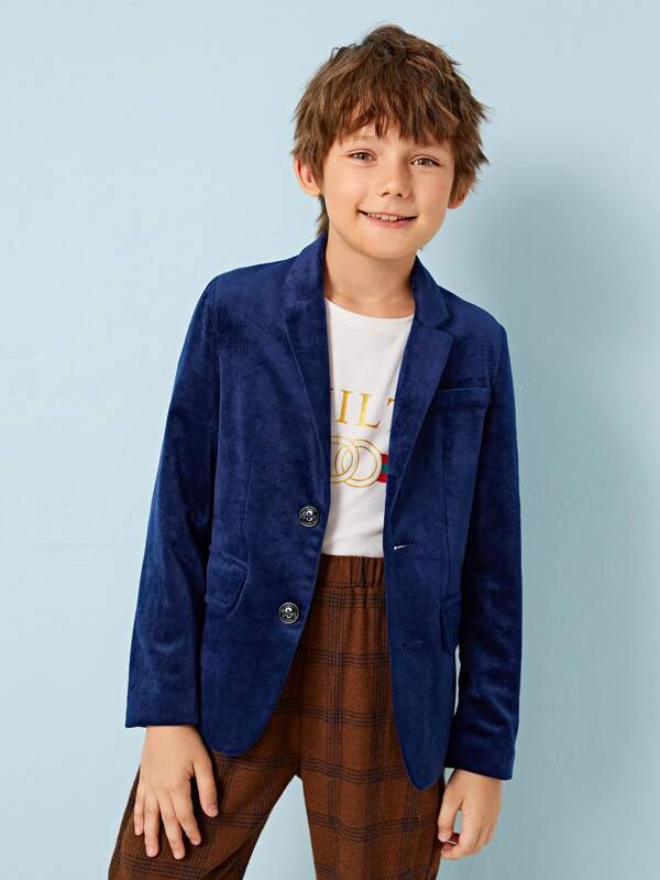 boys blue velvet jacket