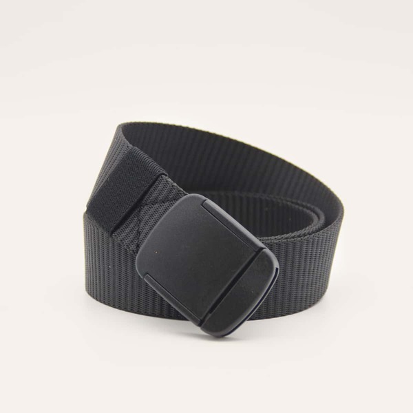 

Men Solid Buckle Belt, Black