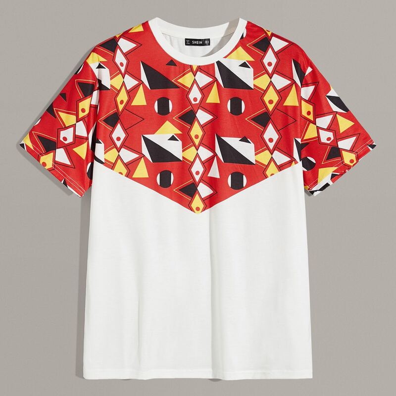 

Guys Geo & Color-block Tee, Multicolor
