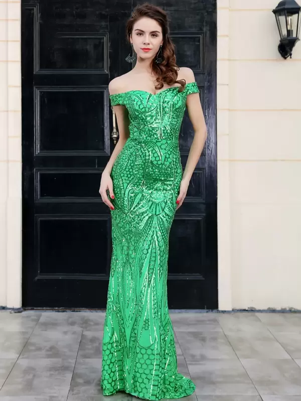 mermaid bodycon prom dress