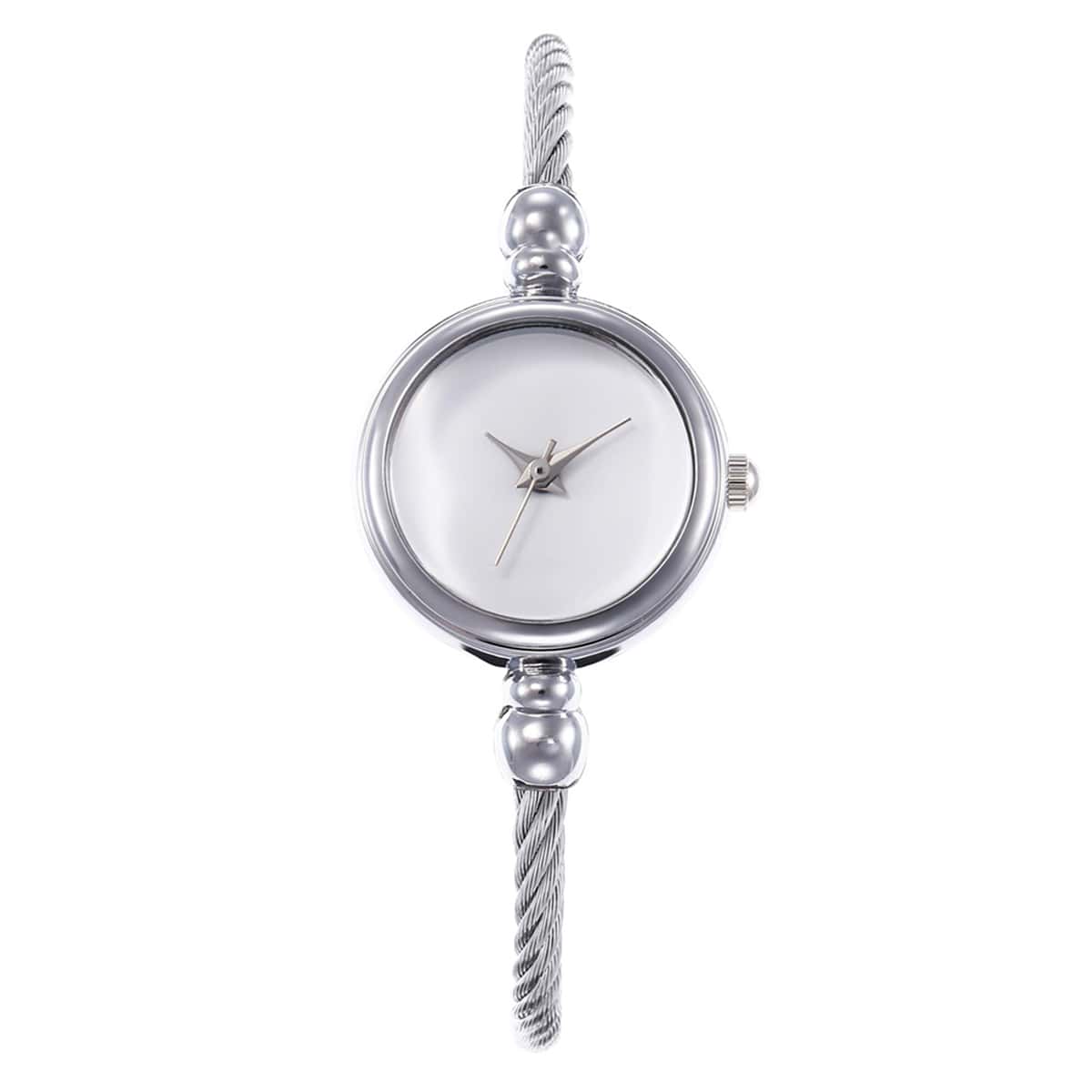 

Stainless Steel Band Round Dial Bracelet Watch