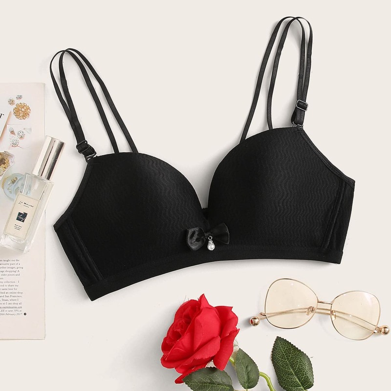 

Double Strap Bra, Black