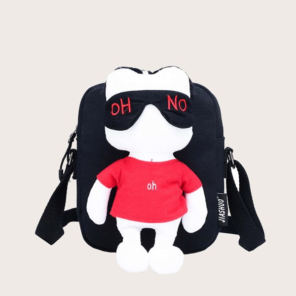 

Kids Embroidered Letter Toy Design Crossbody Bag, Multicolor