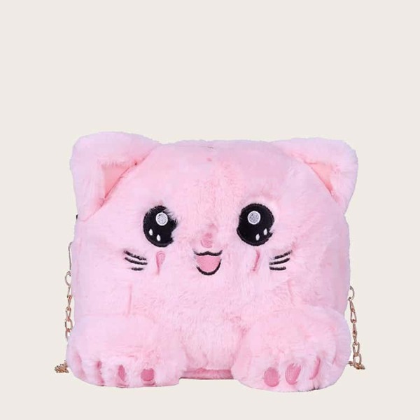 

Girls Faux Fur Chain Crossbody Bag