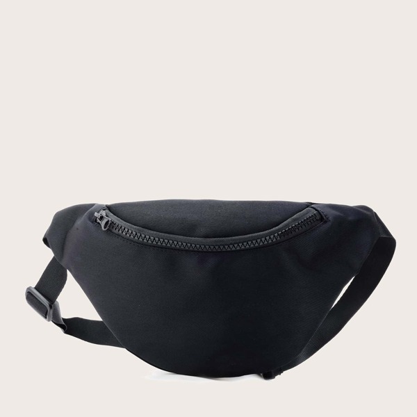 

Kids Zipper Front Bum Bag, Black
