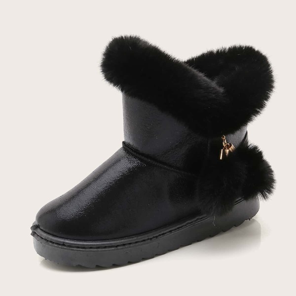 

Toddler Girls Contrast Faux Fur Fluffy Boots