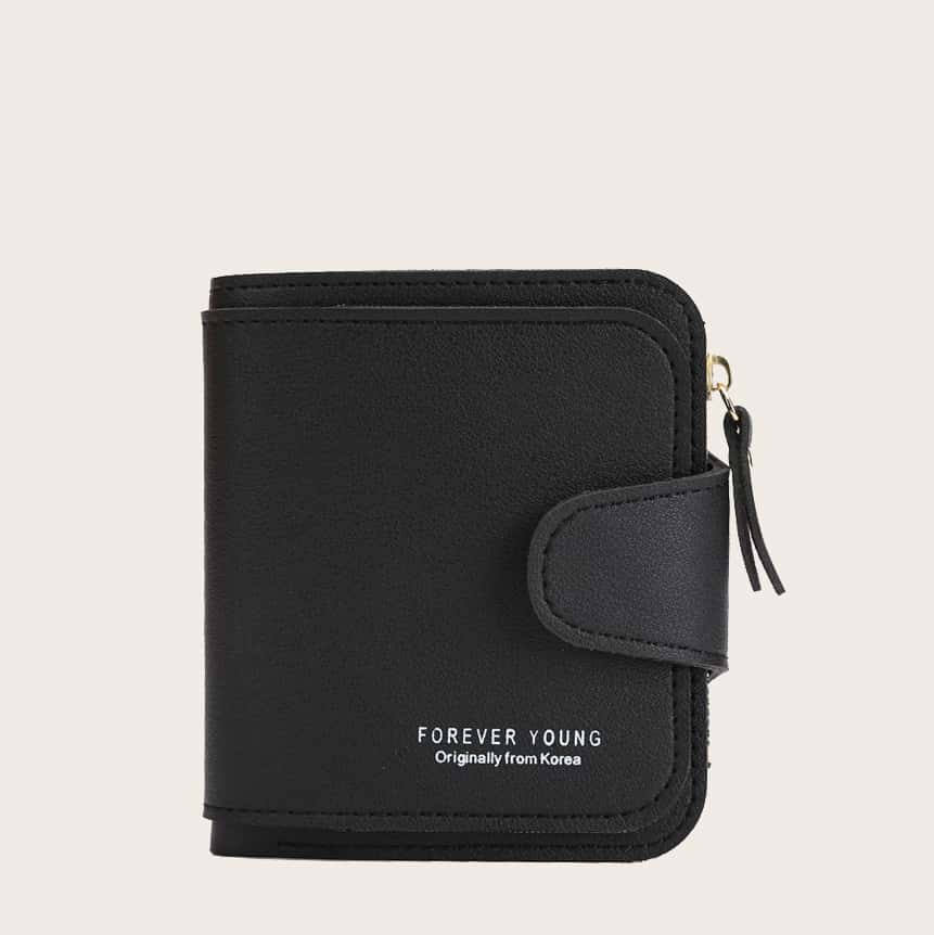 

Fold Over Purse With Card Holder, Black